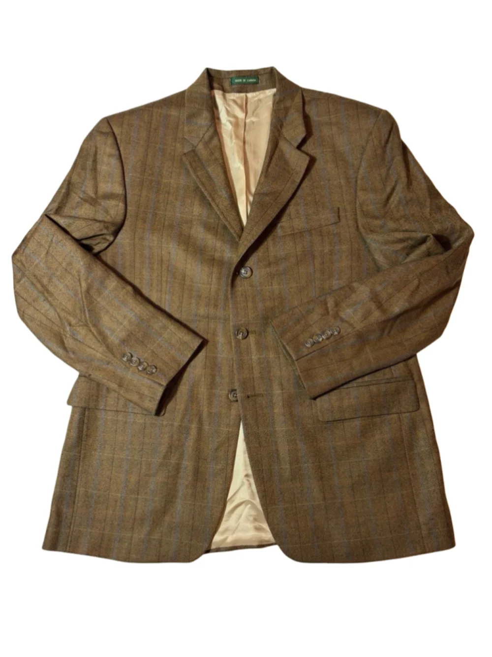 Lauren Ralph Lauren Wool Herringbone Blazer Sport Coat 42R Made in Canada